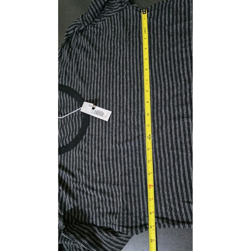NWT 2pc James Perse Cotton Linen Long Sleeve Women Shirt Top 3 Gray Black Staple - Picture 10 of 12